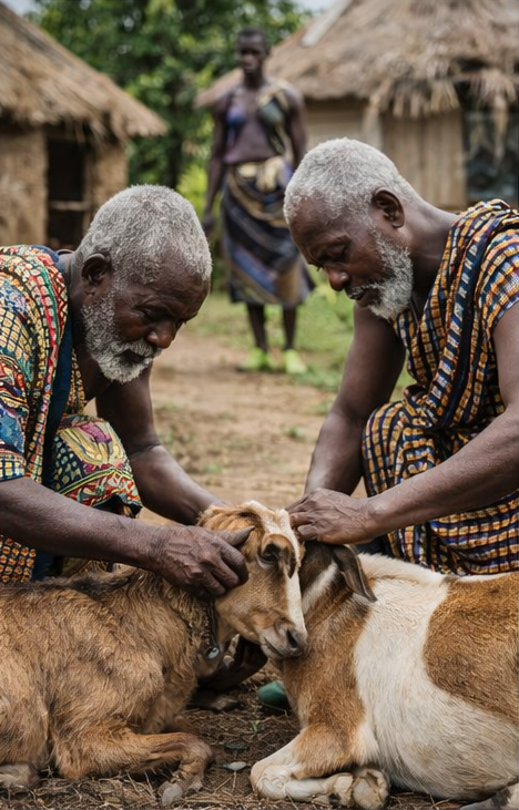 Indigenous farmers with livestock